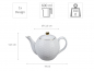 Preview: TDS, Teapot, Nippon White, 0,6 Ltr., Item No.16968