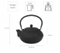 Preview: teeblume cast iron teapot Arare, 1,6 litre, with strainer, black