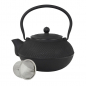 Preview: teeblume cast iron teapot Arare, 1,6 litre, with strainer, black