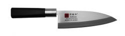 Sekiryu Deba Kitchen Knife (Meat knife), Kitchenware, 15 cm, with black ABS handle, Item no.: 18289