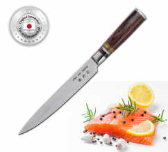 Sashimi (Meat)Knife with 3 acryl-circles, 32 cm with beautiful magnetic-box, Item no.: 3085