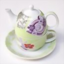 Teaset 4 one, Porcelain, Cup: 200 ml,Teapot: 250 ml