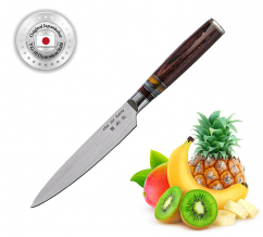 Santoku (Utility) Messer mit 3 Acrylringen, 25 cm mit schöner Magnetic-Box, Artikelnr.: 9645