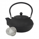 teeblume cast iron teapot Arare, 1,6 litre, with strainer, black